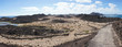 Panorama of Lobos Island from the Martino lighthouse, Canary Isl