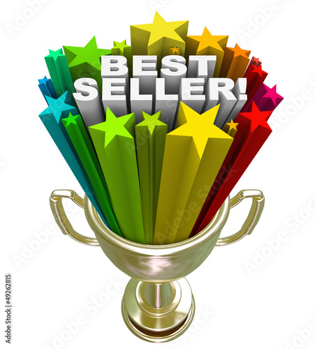 Illustration: Best Seller Trophy Top Sales Item Salesperson Best Seller Trophy Top Sales Item Salesperson