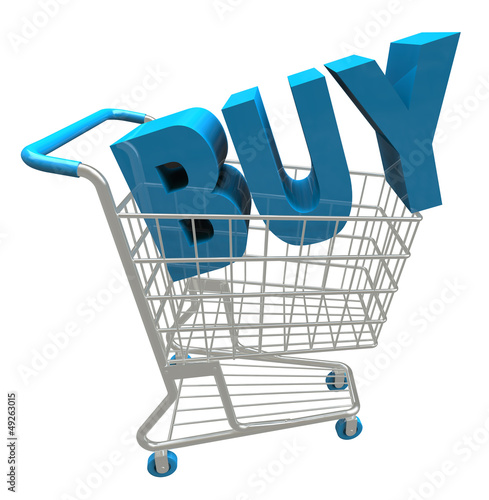Illustration: Shopping Cart - Buy Word Shopping Cart - Buy Word