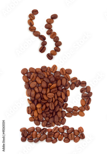 Photo: Cup made of coffee Cup made of coffee