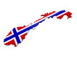 Norway, 3d map