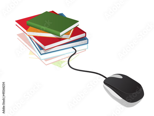Vector: Internet Library Concept Internet Library Concept