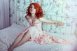 Sensual redhead woman