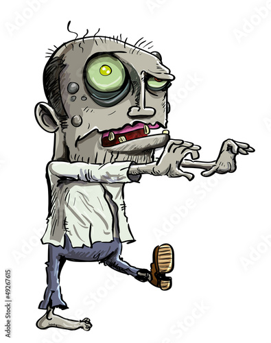 Illustration: Cartoon illustration of green zombie Cartoon illustration of green zombie