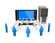 Vector: Computer Network server data sharing Computer Network server data sharing