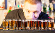 barman making  drink shots