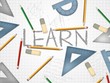 Illustration: learn or learning word concept illustration learn or learning word concept illustration
