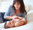 Making baby laugh