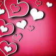 Valentines day background with hearts