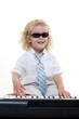 Young curly haired jewish caucasian toddler boy