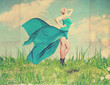 Foto: art collage with beautiful woman art collage with beautiful woman