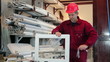 Video: Worker Holding Window Frame Worker Holding Window Frame