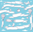 Hand-Drawn Doodle Banners and Ribbons