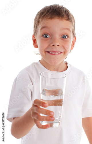 Photo: Child with water in glass Child with water in glass