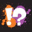Question and exclamation marks from dirty alphabet