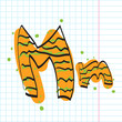 Letter M from candy alphabet. Vector illustration
