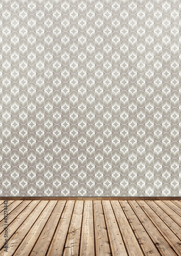 Illustration: wallpaper and wood floor wallpaper and wood floor