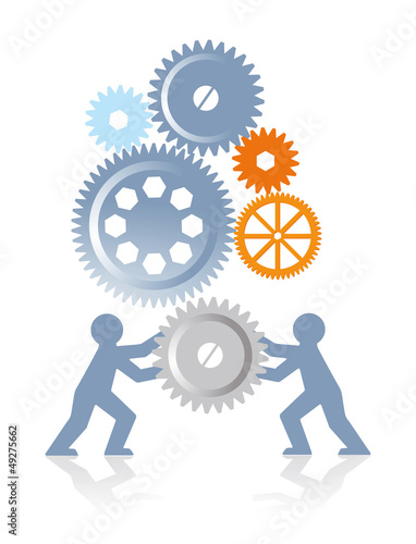 Vector: Zusammenarbeit und Antrieb Zusammenarbeit und Antrieb