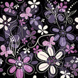 Repeating dark floral pattern