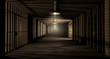 Jail Corridor And Cells