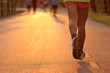 Photo: Feet of runner in evening light Feet of runner in evening light