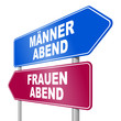 schild lr männerabend frauenabend I