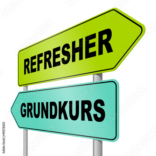 Vector: schild lr refresher grundkurs I schild lr refresher grundkurs I
