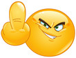 Vector: Middle finger emoticon Middle finger emoticon