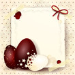 Vector: Easter eggs, classical background Easter eggs, classical background