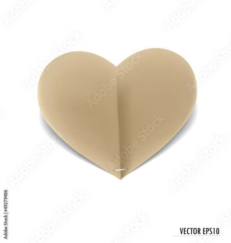 Vector: Paper heart shape symbol for Valentines day with copy space for Paper heart shape symbol for Valentines day with copy space for