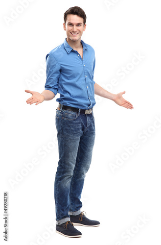 Photo: Young man gesturing Young man gesturing