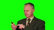 Chroma Key Footage of  businessman