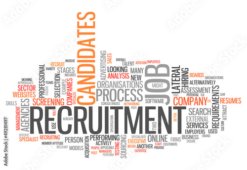 Illustration: Word Cloud "Recruitment" Word Cloud "Recruitment"