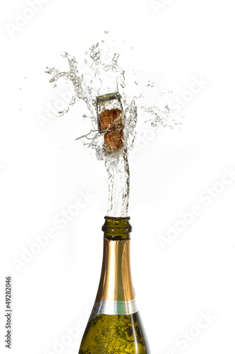 Photo: Champagne cork popping Champagne cork popping