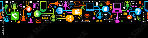 Vector: horizontally-seamless background Internet horizontally-seamless background Internet