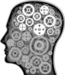 Human head with cogs