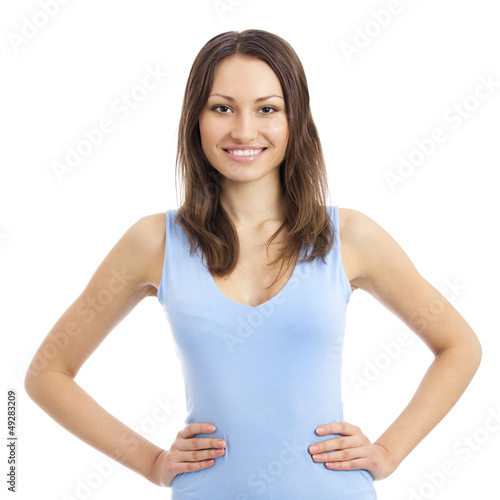 Photo: Young woman in sportswear, isolated Young woman in sportswear, isolated