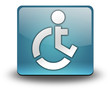 Light Blue 3D Effect Icon "Wheelchair Accessible"