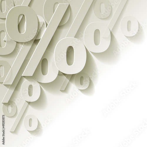 Vector: % Prozent weiss Papier Ecke Hintrergrund % Prozent weiss Papier Ecke Hintrergrund