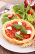 tomato, basil and mozzarella tart
