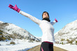 Sport runner woman freedom success