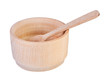 Photo: Woode dish with spoon. Woode dish with spoon.