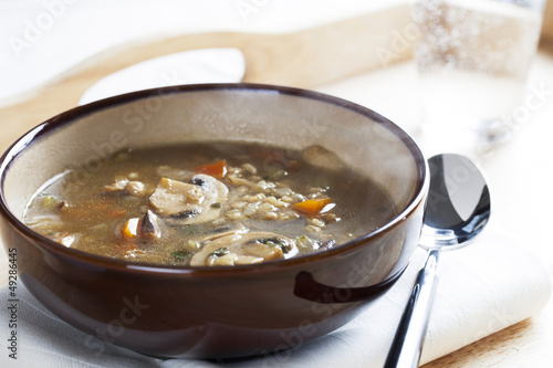 Photo: Mushroom Barley Soup Mushroom Barley Soup