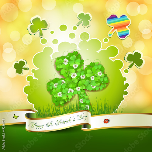 Vector: Saint Patrick's Day background with clover Saint Patrick's Day background with clover