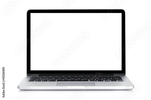 Photo: Laptop with blank screen Laptop with blank screen