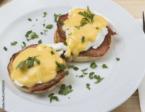 Photo: Egg Benedict bacon Egg Benedict bacon