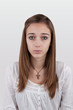 Foto: Portrait of a young teen girl - photo for the ID Portrait of a young teen girl - photo for the ID