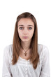 Foto: Portrait of a young teenage girl isolated on white Portrait of a young teenage girl isolated on white