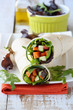 Fresh tortilla wraps with vegetables