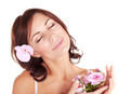 Woman enjoying dayspa